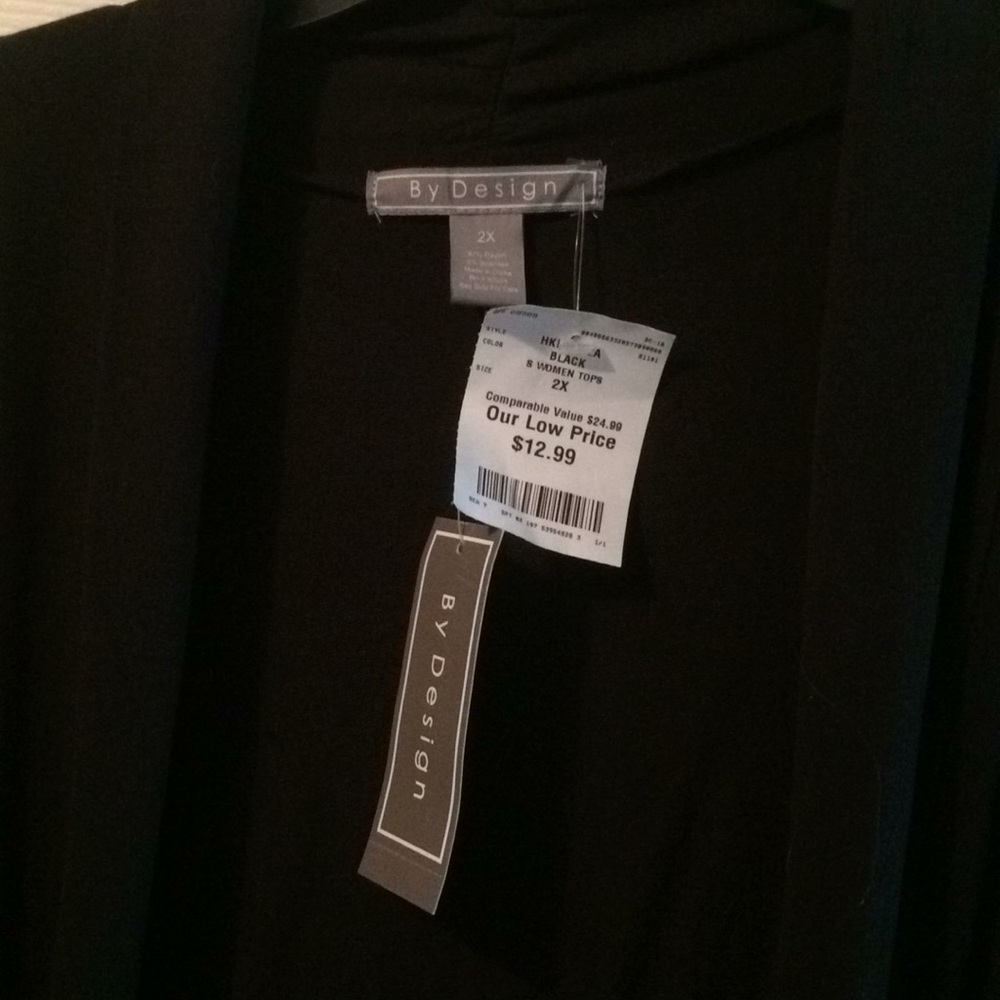 Cardigan 2X, NWT black